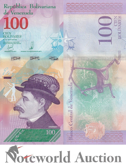 VENEZUELA 100 Bolivares 2018 P 106 Lot 10 pcs 1/10 Bundle UNC