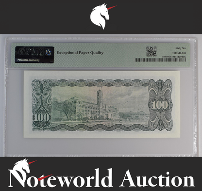 Taiwan China Bank of Taiwan 100 Yuan 1970 P 1981 UNC PMG 66 EPQ NR No Reserve