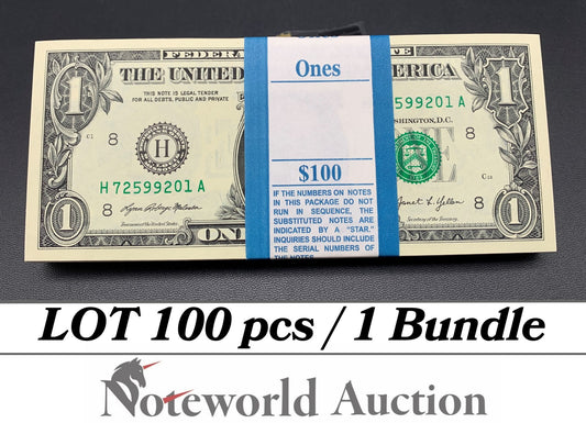 UNITED STATES USA 1 Dollar 2021 P 549 H St. Louis MO Lot 100 pcs Bundle UNC