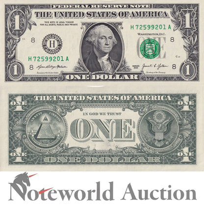 UNITED STATES USA 1 Dollar 2021 P 549 H St. Louis MO Lot 100 pcs Bundle UNC
