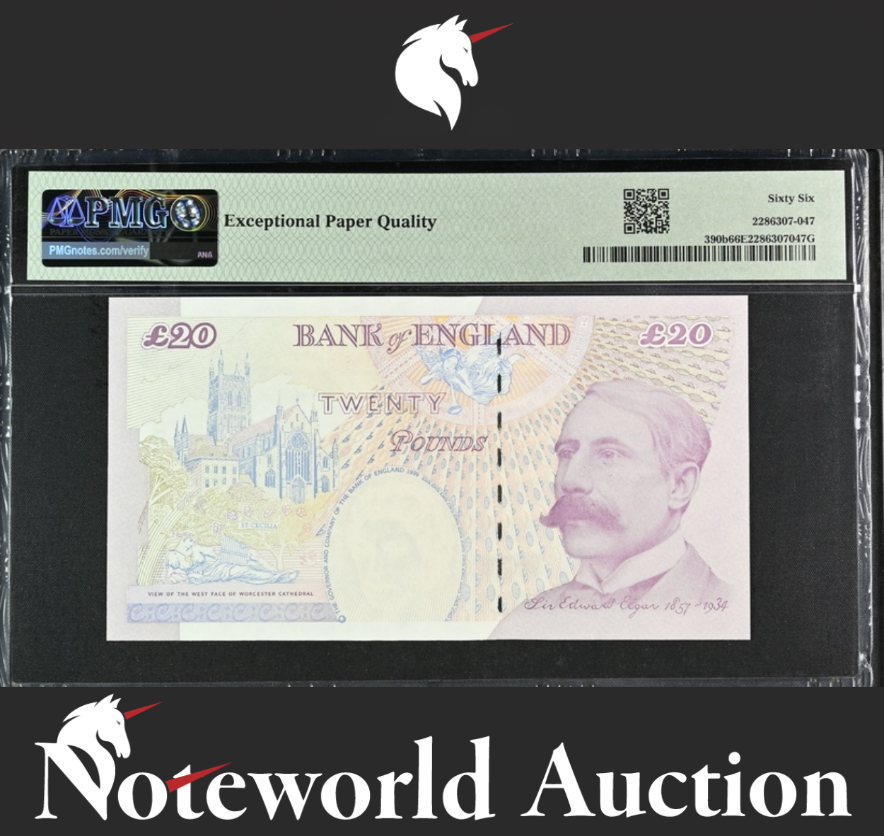 Great Britain Bank of England 20 Pounds 1999 (ND 2004) P 390b UNC PMG 66 EPQ