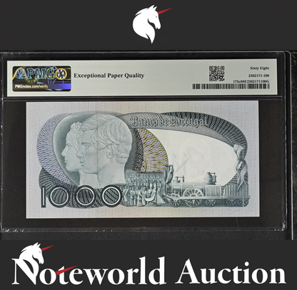 Portugal Banco de Portugal 1000 Escudos 1981 P 175c UNC PMG 68 EPQ TOP POP