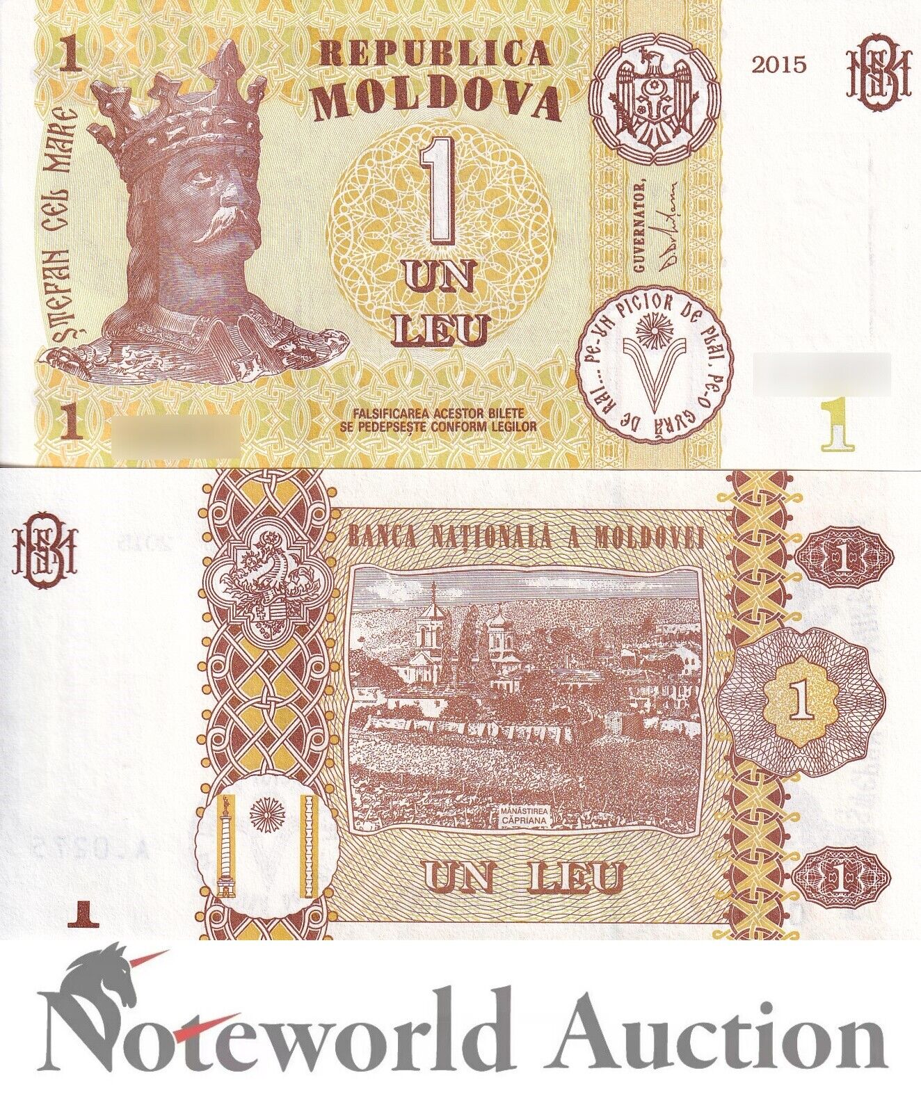 MOLDOVA Lot 20 pcs 1/5 Bundle - 1 Len 2015 P 21 UNC