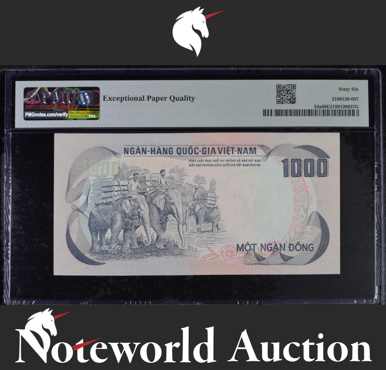 Viet Nam - South, National Bank, 1000 Dong ND (1972) P 34a UNC PMG 66 EPQ