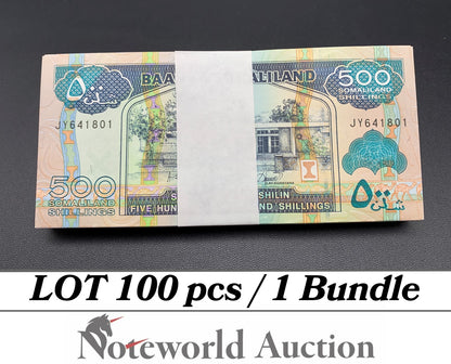 SOMALILAND 500 Shillings 2011 P 6h Lot 100 pcs Bundle UNC