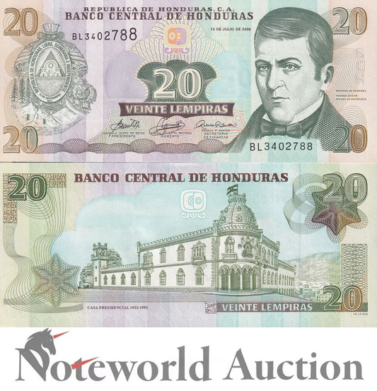 HONDURAS 20 Lempiras 2006 P 93 UNC