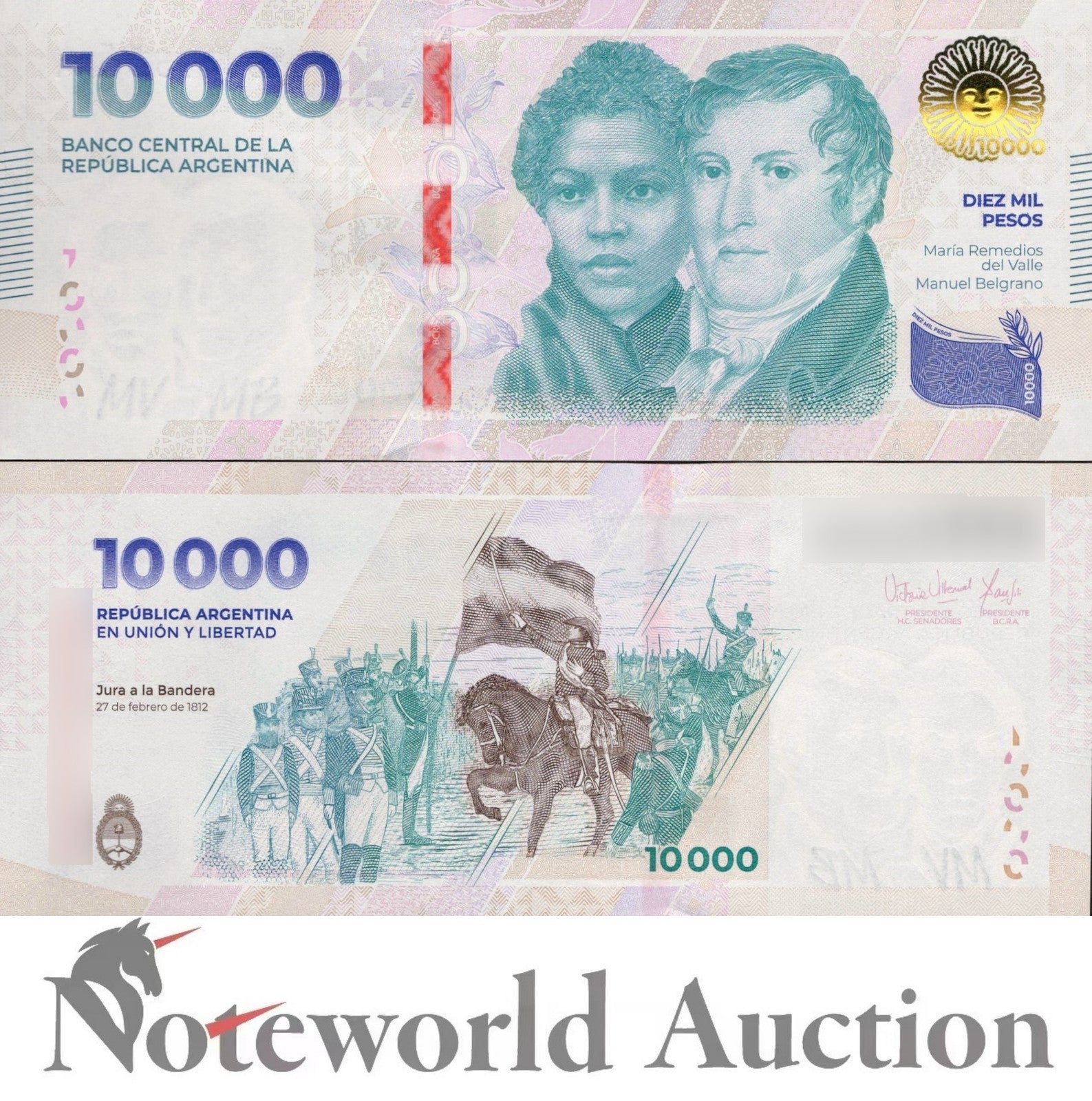 ARGENTINA 10000 Pesos ND 2024 P 369 New Design UNC