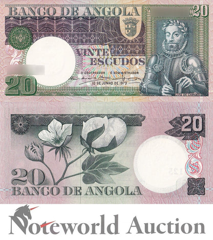 ANGOLA 20 Escudos 1973 P 104 UNC