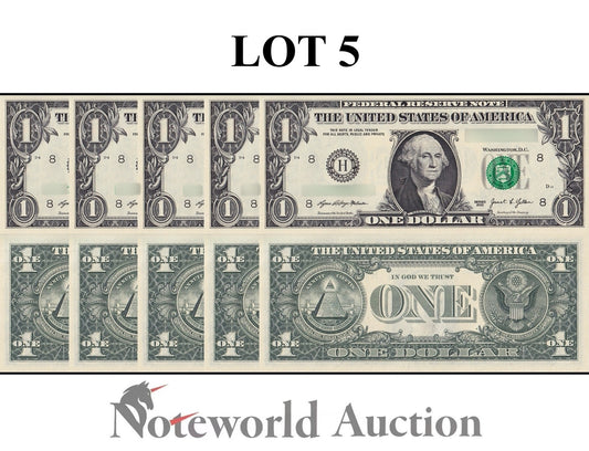 UNITED STATES USA 1 2021 P 549 ''H'' St. Louis MO Lot 5 pcs 1/20 Bundle UNC