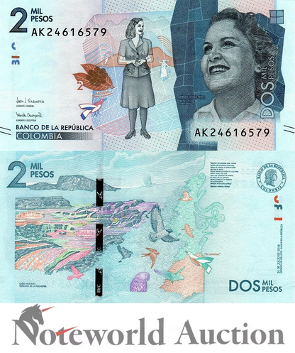 COLOMBIA 2000 Pesos 2018 P 458d New Design UNC