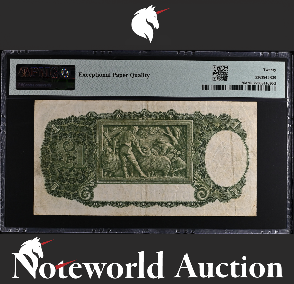 Commonwealth of Australia 1 Pound ND (1952) P 26d VF PMG 20 EPQ
