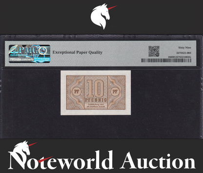 Germany Federal Republic 10 Pfennig ND (1967) P 26 UNC PMG 69 EPQ TOP POP