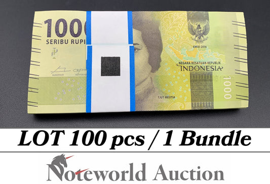 INDONESIA 1000 Rupiah 2016 P 154a Lot 100 pcs Bundle UNC