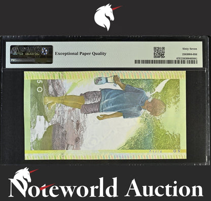 De La Rue Currency GBR Test Note 50 Units No Date LOW S/N. 000003 UNC PMG 67 EPQ