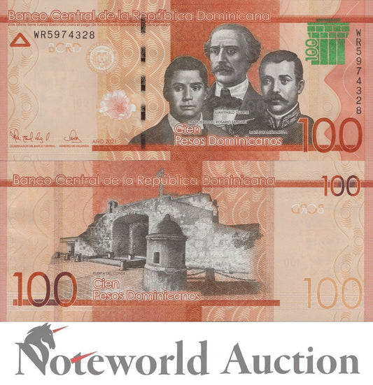 DOMINICAN REPUBLIC 100 Pesos Dominicanos 2021 P 190 UNC