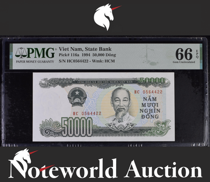 Viet Nam State Bank 50000 Dong 1994 P 116a UNC PMG 66 EPQ