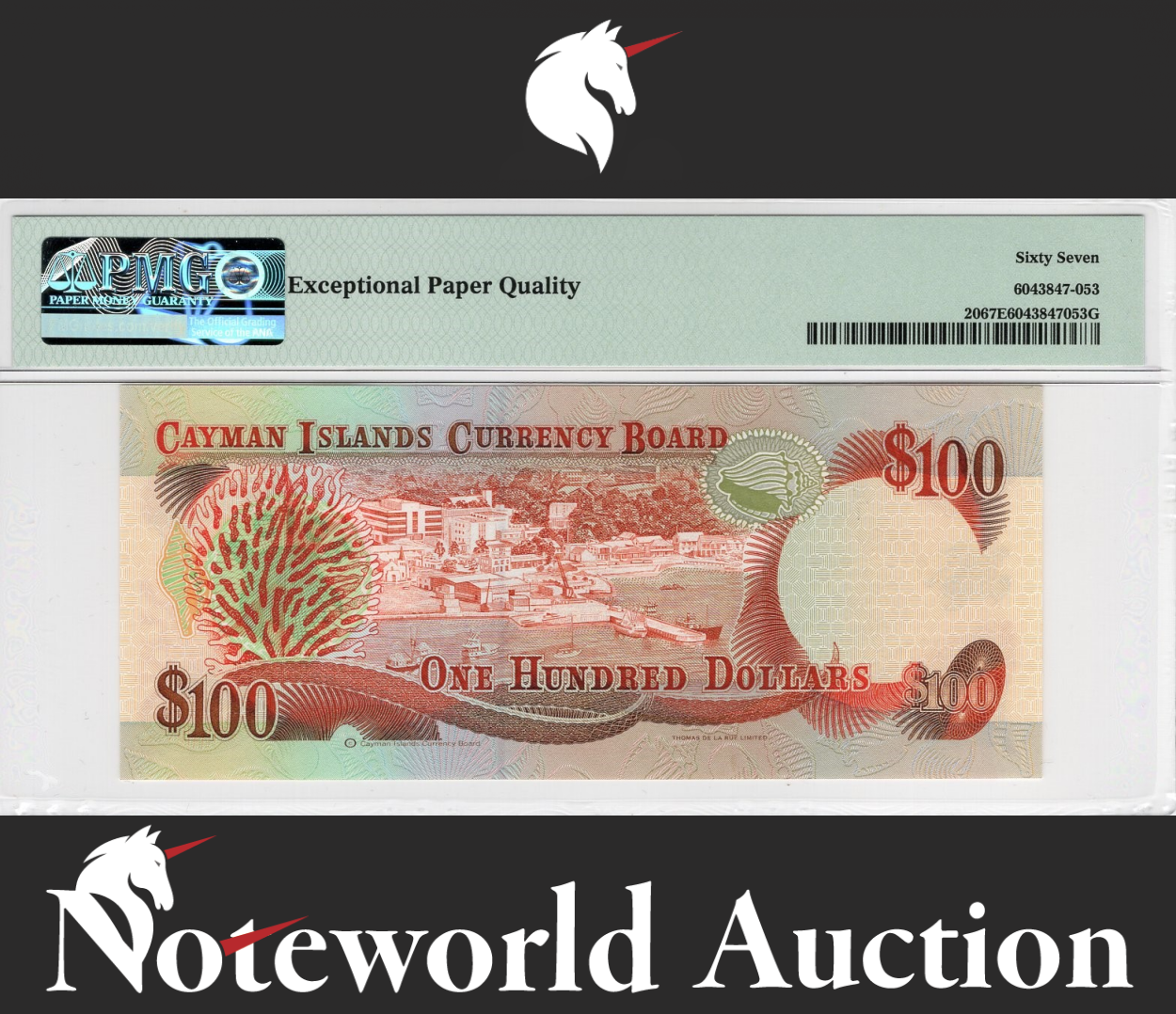 Cayman 100 Dollars 1996 P 20 UNC PMG 67 EPQ 