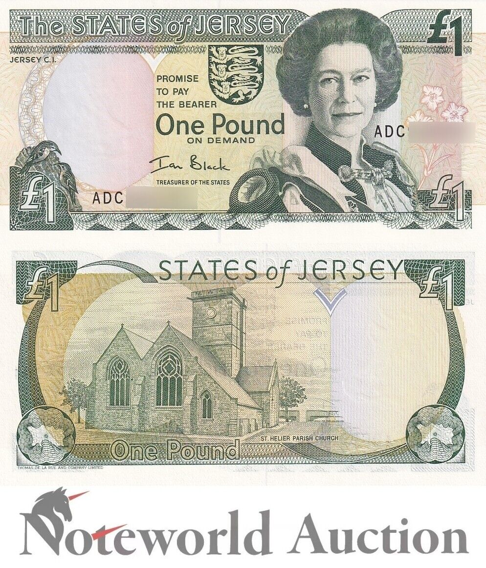 JERSEY 1 Pound 2000 P 26b QEII 3 Letters Serial Prefix UNC