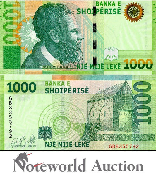 ALBANIA 1000 Leke 2019 P 78 UNC