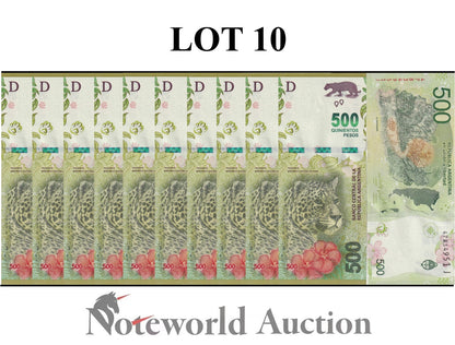 ARGENTINA 500 Pesos ND 2016 P 365 Lot 10 pcs 1/10 Bundle UNC