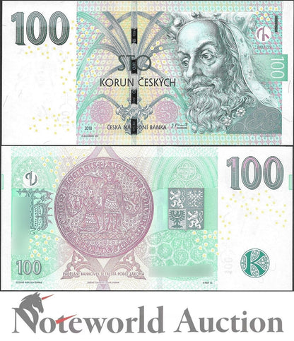 CZECHOSLOVAKIA CZECHIA 100 Korun Ceskych 2018 P 18 UNC