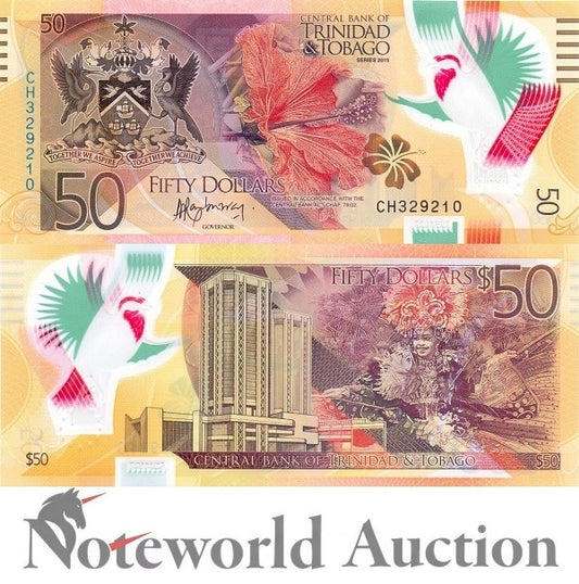 TRINIDAD & TOBAGO Commemorative 50 Dollars 2014 P 54 Polymer UNC