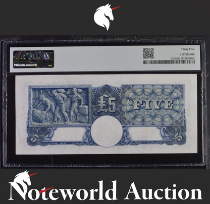 Commonwealth of Australia 5 Pounds P 27b 1941 Armitage McFarlane VF PMG 35