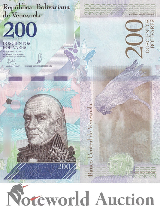VENEZUELA 200 Bolívares 2018 P 107 UNC