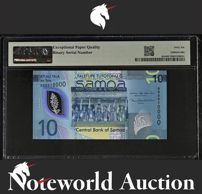 Samoa 10 Tala ND (2023/2024) Polymer Binary No.BB0010000 P 48a UNC PMG 66 EPQ