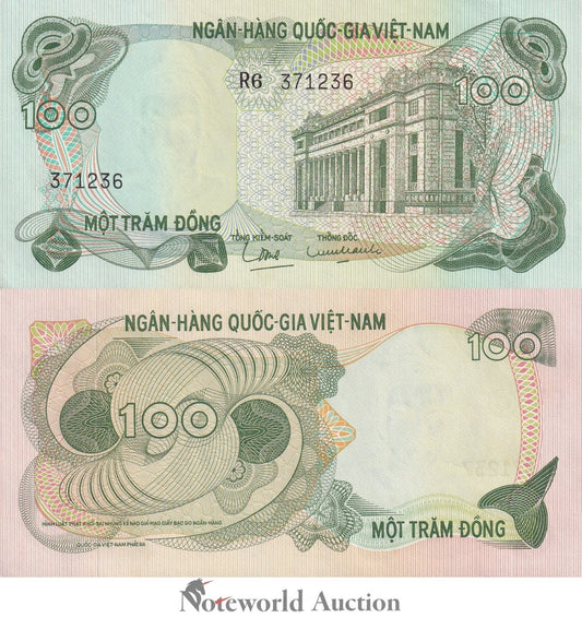 VIET NAM VIETNAM SOUTH 100 Dong ND 1970 P 26 Minor Foxing UNC