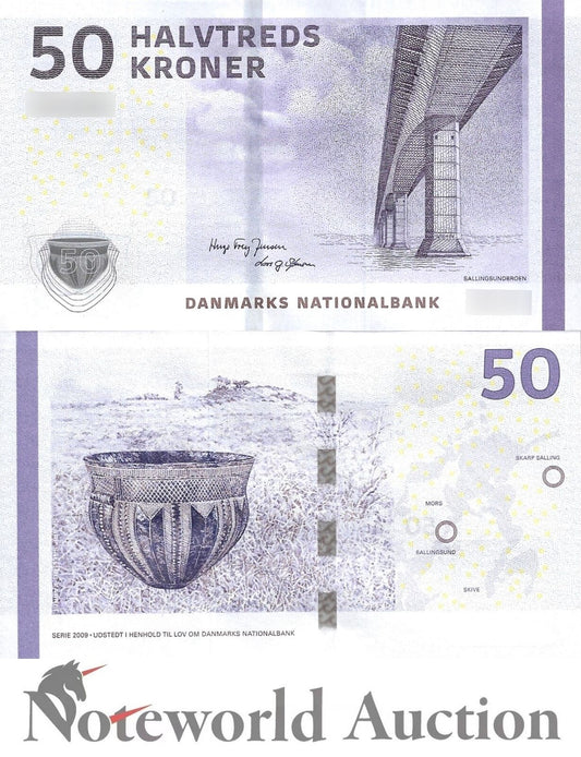 DENMARK 50 Kroner 2013 P 65f Mix Signature UNC