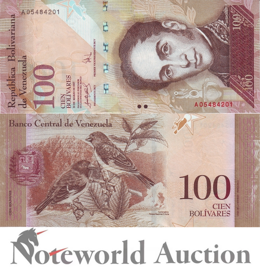 VENEZUELA 100 Bolivares 2015 P 93j UNC