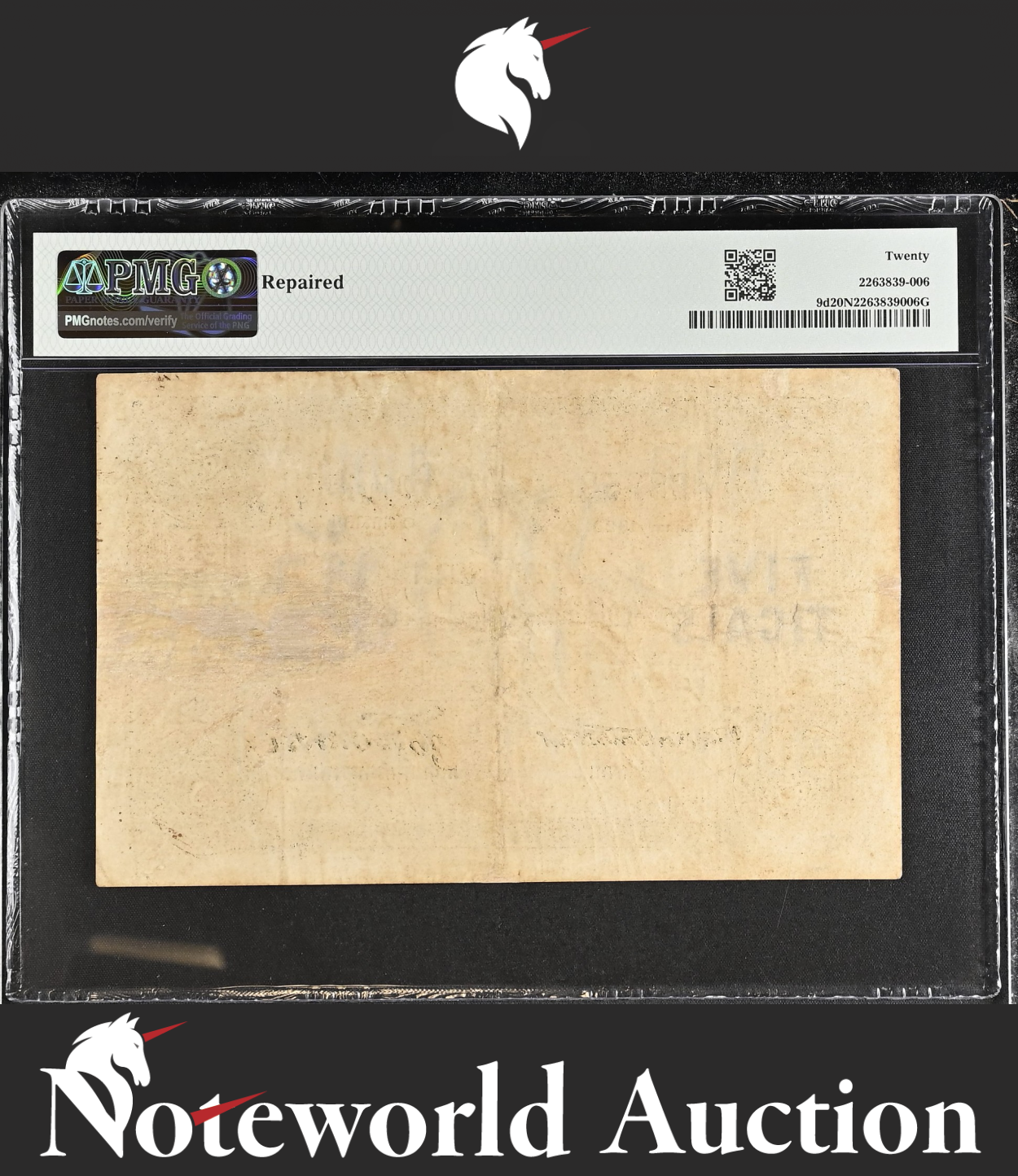 Thailand Government of Siam 5 Ticals 1911-25 P 9d Repaired VF PMG 20 NET