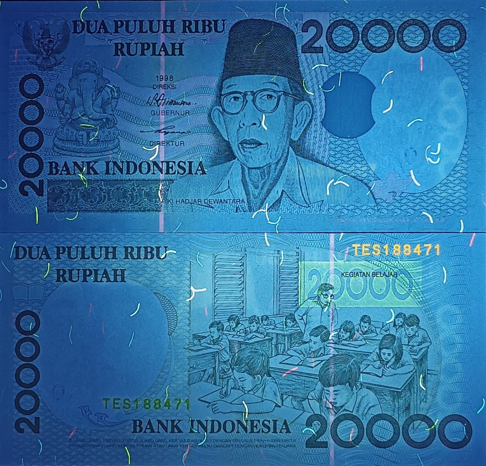 INDONESIA 20000 Rupiah 1998/1999 P 138b UNC