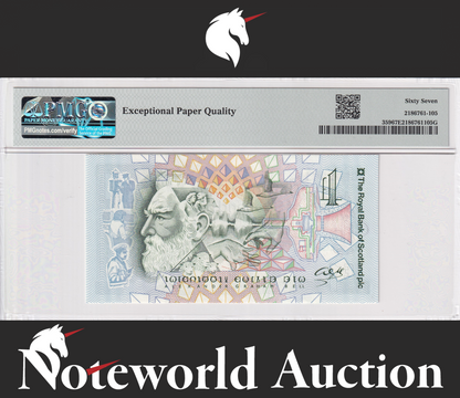 Scotland Commemorative 1 Pound 1997 P 359 UNC PMG 67 EPQ 2nd TOP POP