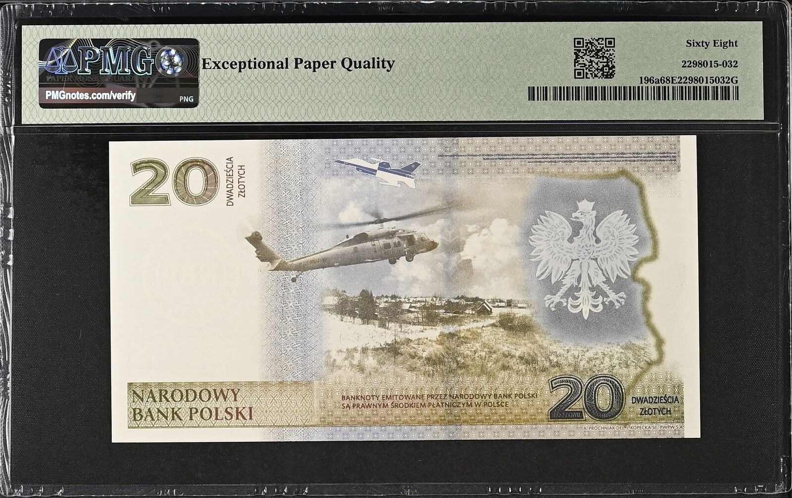 POLAND Commemorative 20 Zlotych 2022 P 196a UNC PMG 68 EPQ