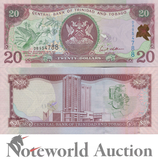 TRINIDAD & TOBAGO 20 Dollars 2006 P 49 UNC