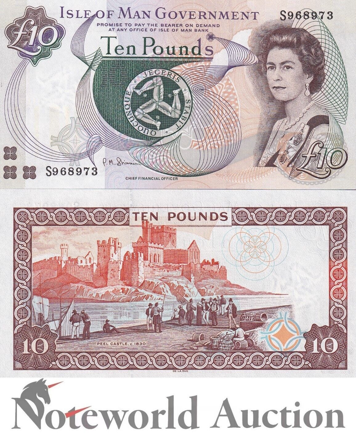 ISLE OF MAN Isle of Man Government 10 Pounds ND 2007 P 46 UNC