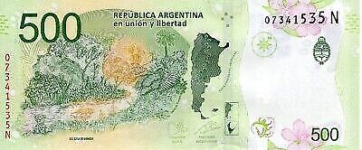 ARGENTINA 500 Pesos 2016 P 365 UNC