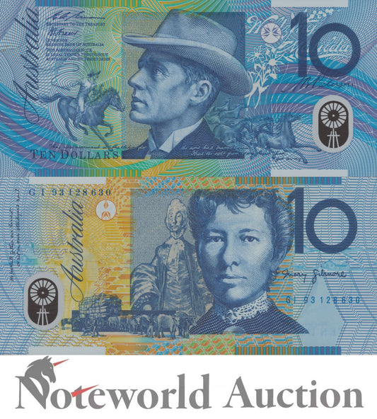 AUSTRALIA 10 Dollars 1993 P 52a Polymer AU UNC
