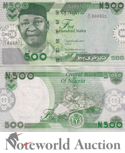 NIGERIA Lot 100 pcs Bundle - 500 Naira 2023(2) P 48 UNC